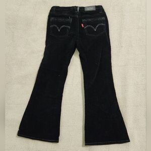 Levi's Fit and Flare Black Corduroy Pants Girls Size 5